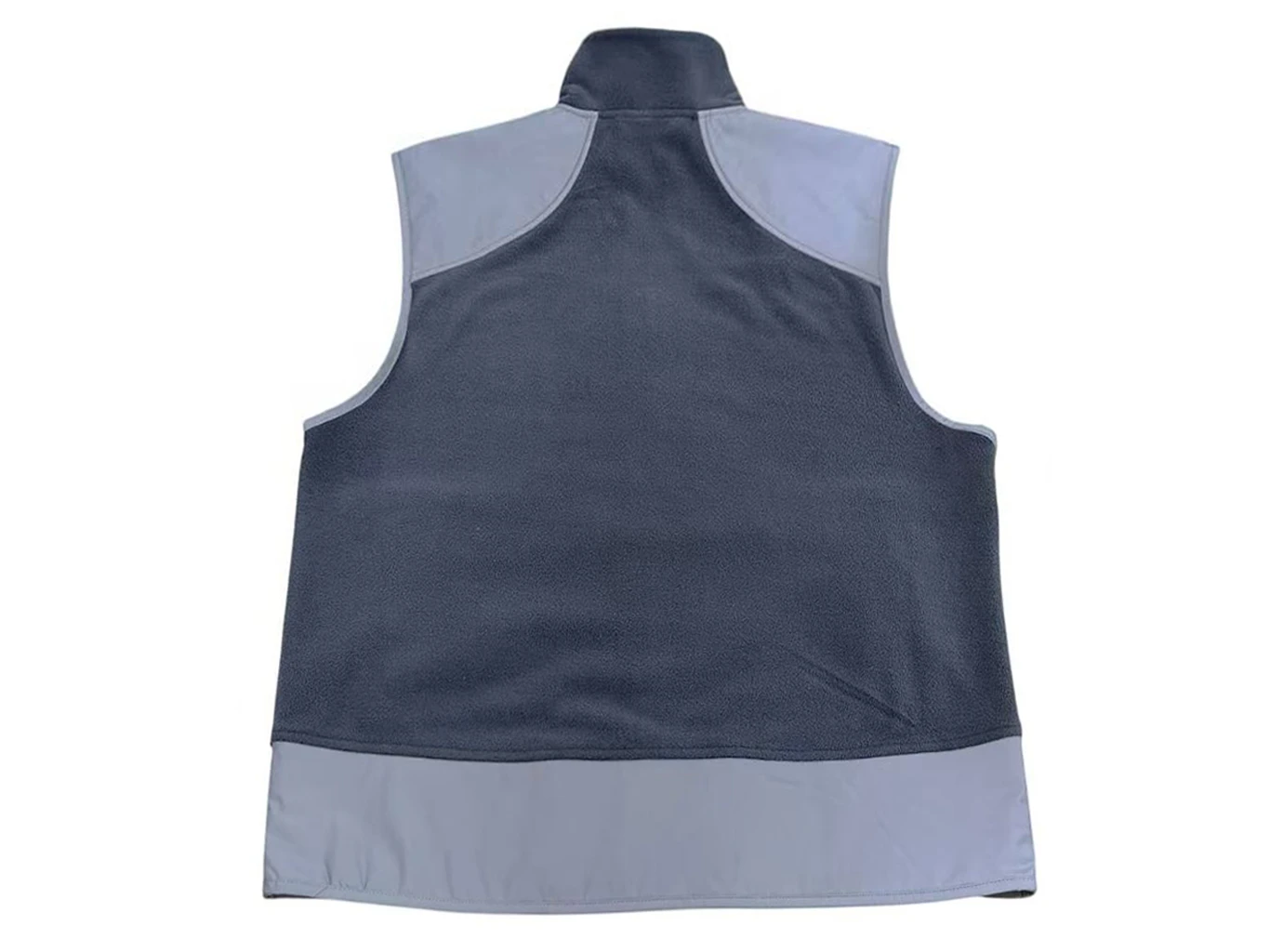 Color Block Reversible Stand Collar Fleece Vest Color Block Reversible Stand Collar Fleece Vest